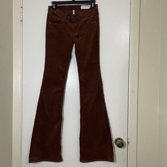 Rag & Bone Elephant Bell Corduroy Pants Cognac brown size US 24 - Picture 4 of 7
